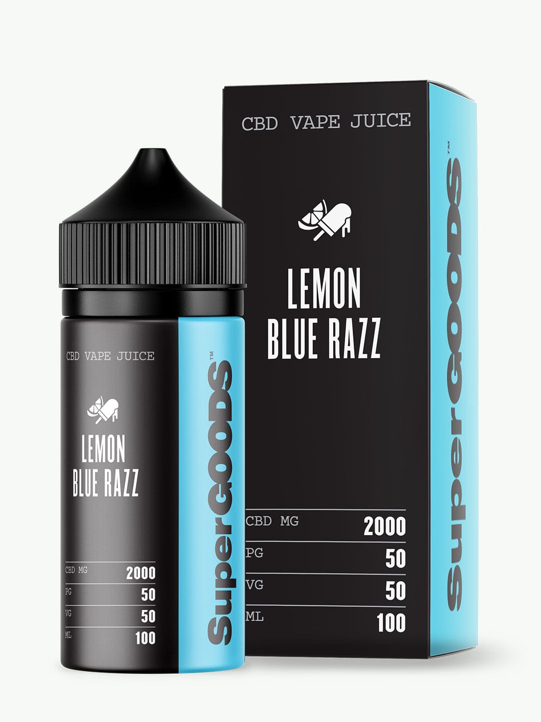 Lemon Blue Razz CBD Vape Oil | Super Goods | 2000mg