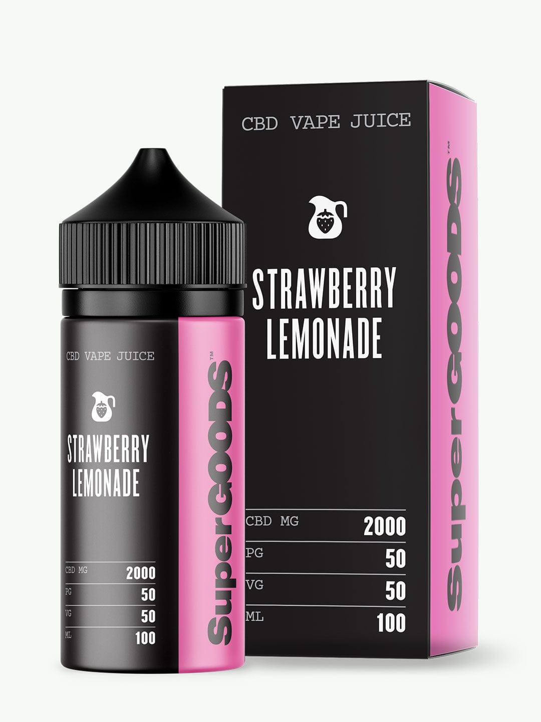 Strawberry Lemonade CBD Vape Oil | Super Goods | 2000mg