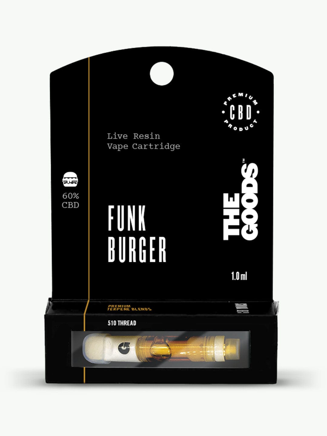 Funk Burger Live Resin 510 Cartridge 60% CBD 1.0ml