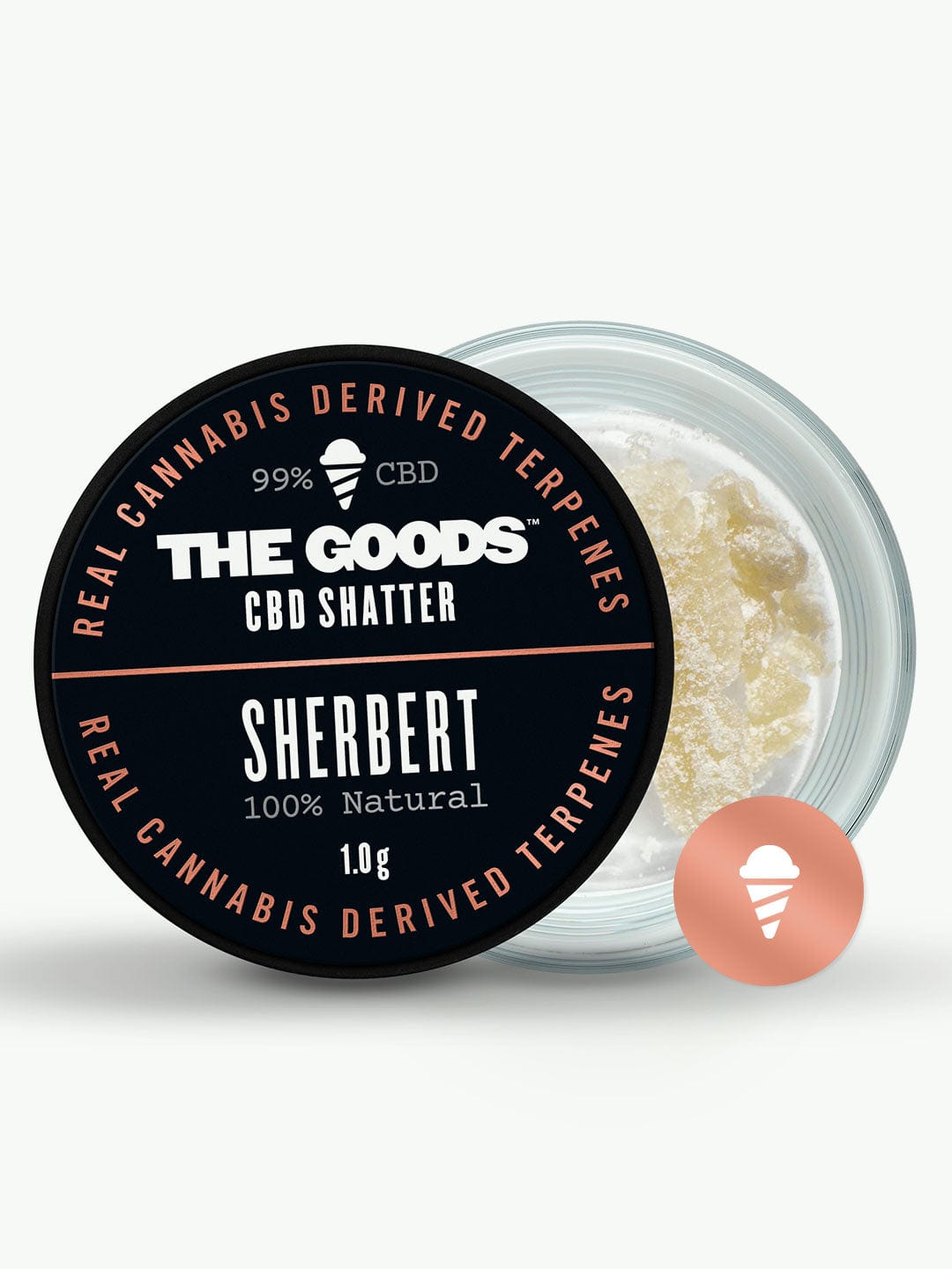 SHERBERT CBD ISOLATE SHATTER - CANNABIS TERPS