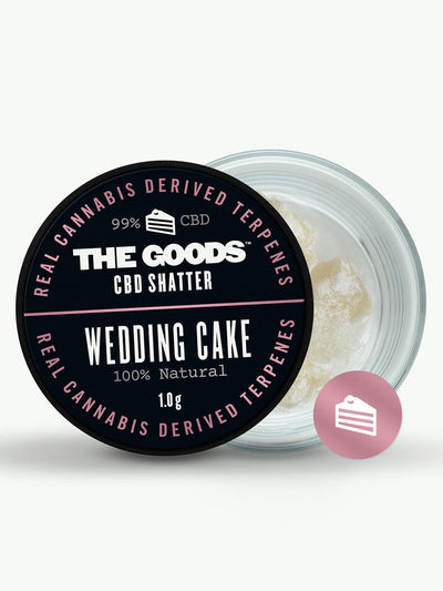 WEDDING CAKE CBD ISOLATE SHATTER - CANNABIS TERPS
