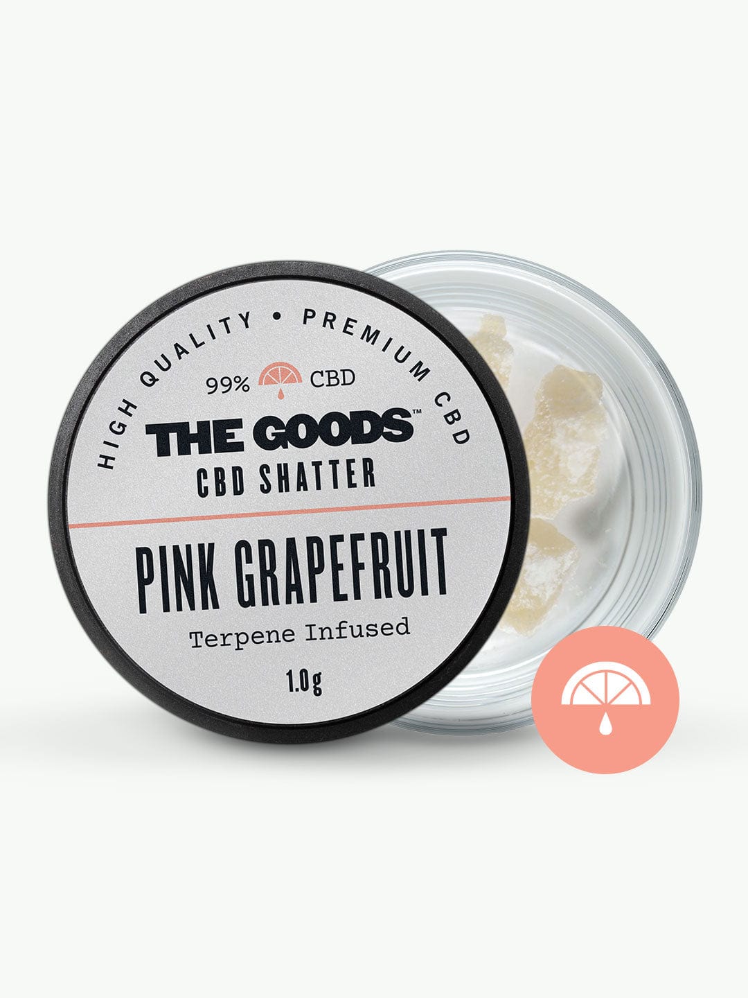 PINK GRAPEFRUIT CBD ISOLATE SHATTER